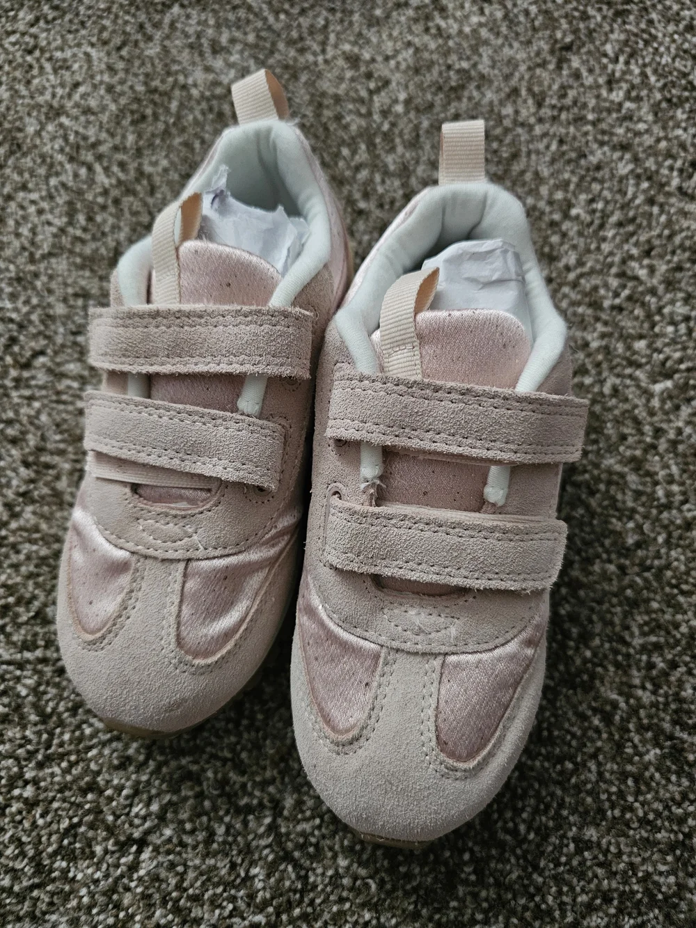 Kids Pink Velcro Athletic Sneakers